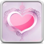 pink hearts live wallpaper android application logo